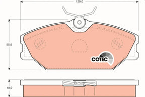 Brake Pad Set, Disc Brake GDB1405 - TRW