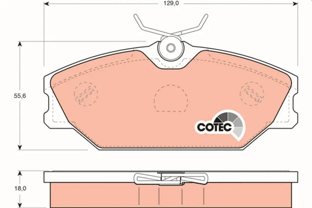 Brake Pad Set, Disc Brake GDB1405 - TRW