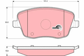 Brake Pad Set, Disc Brake GDB1414 - TRW