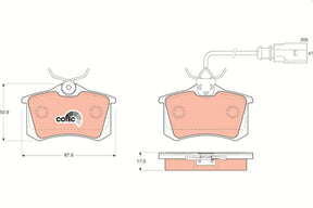 Brake Pad Set, Disc Brake GDB1415 - TRW