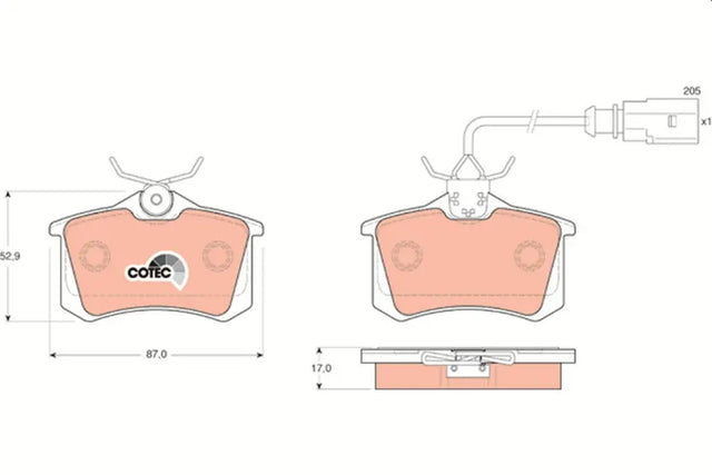 Brake Pad Set, Disc Brake GDB1415 - TRW