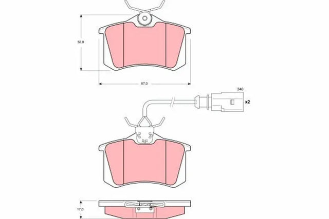 Brake Pad Set, Disc Brake GDB1417 - TRW