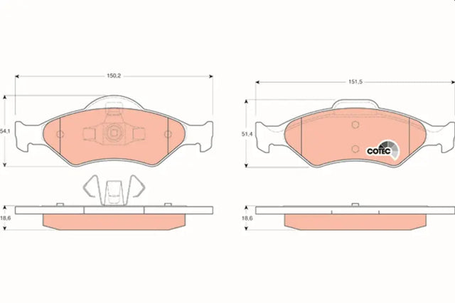 Brake Pad Set, Disc Brake GDB1418 - TRW