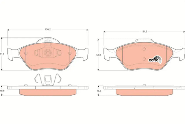 Brake Pad Set, Disc Brake GDB1419 - TRW