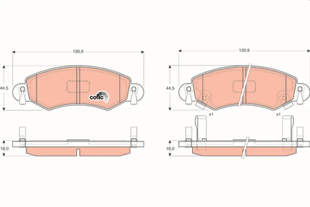 Brake Pad Set, Disc Brake GDB1420 - TRW