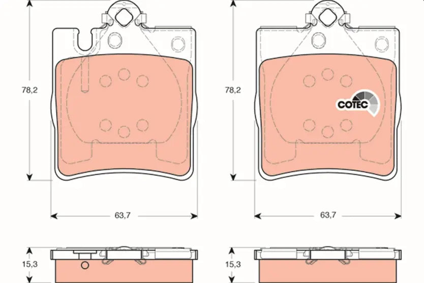 Brake Pad Set, Disc Brake GDB1421 - TRW