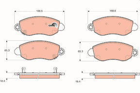 Brake Pad Set, Disc Brake GDB1424 - TRW