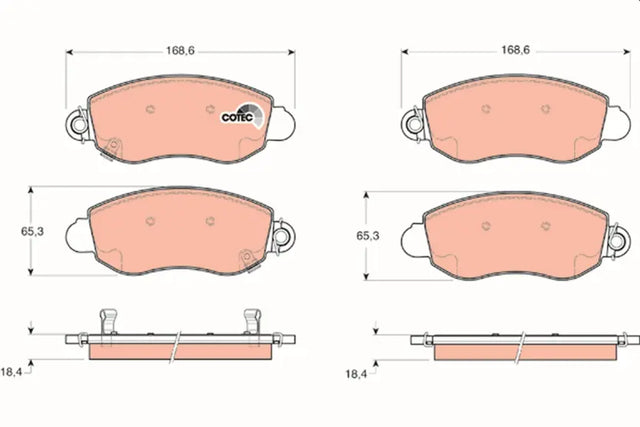 Brake Pad Set, Disc Brake GDB1424 - TRW