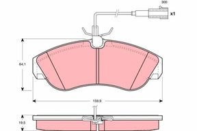 Brake Pad Set, Disc Brake GDB1426 - TRW