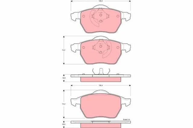 Brake Pad Set, Disc Brake GDB1429 - TRW