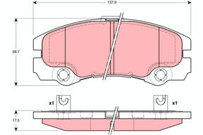 Brake Pad Set, Disc Brake GDB1436 - TRW