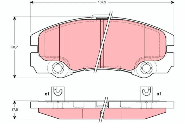 Brake Pad Set, Disc Brake GDB1436 - TRW