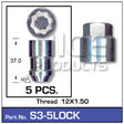 Lock Nuts (set of 5) S3-5LOCK - Nice Products | Universal Auto Spares