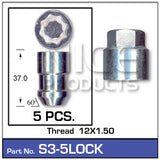Lock Nuts (set of 5) S3-5LOCK - Nice Products | Universal Auto Spares