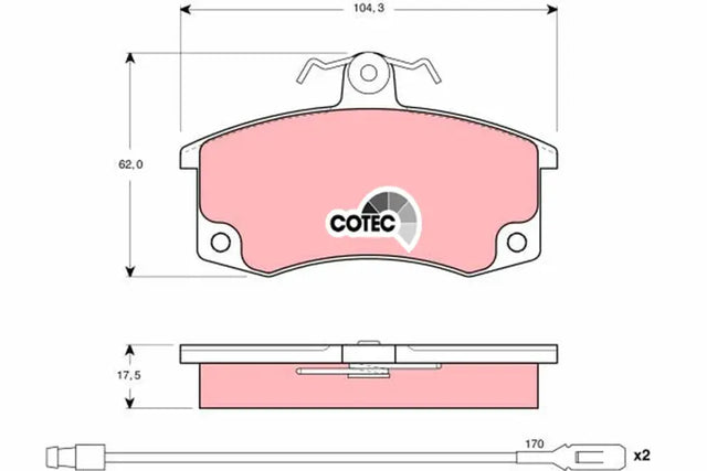 Brake Pad Set, Disc Brake GDB1446 - TRW