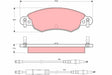 Brake Pad Set, Disc Brake GDB1447 - TRW
