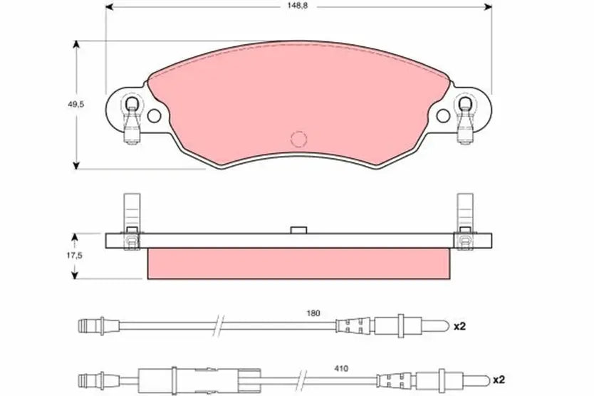 Brake Pad Set, Disc Brake GDB1447 - TRW