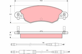Brake Pad Set, Disc Brake GDB1447 - TRW