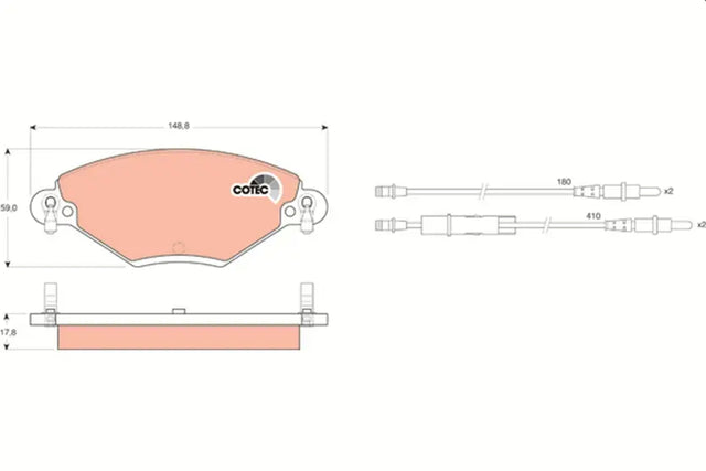 Brake Pad Set, Disc Brake GDB1448 - TRW