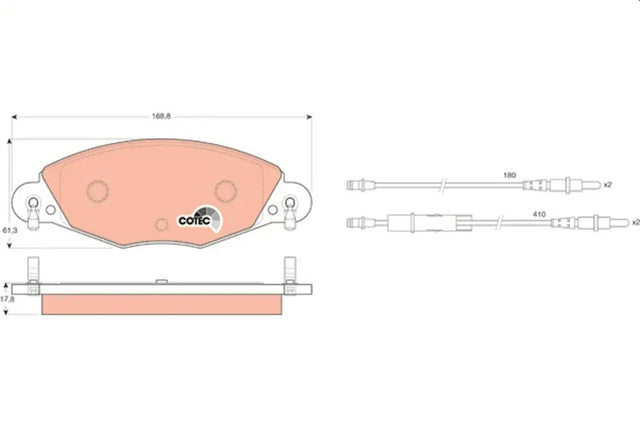 Brake Pad Set, Disc Brake GDB1449 - TRW