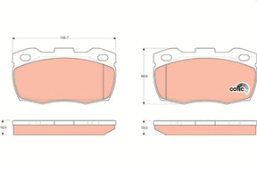 Brake Pad Set, Disc Brake GDB1452 - TRW