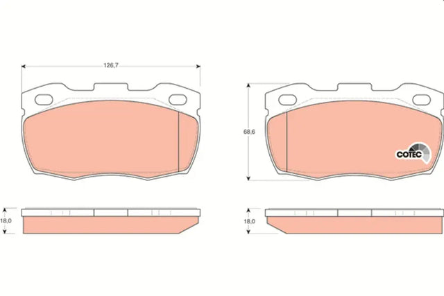 Brake Pad Set, Disc Brake GDB1452 - TRW