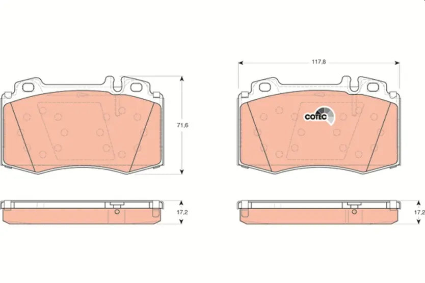 Brake Pad Set, Disc Brake GDB1454 - TRW