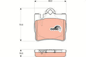 Brake Pad Set, Disc Brake GDB145 - TRW