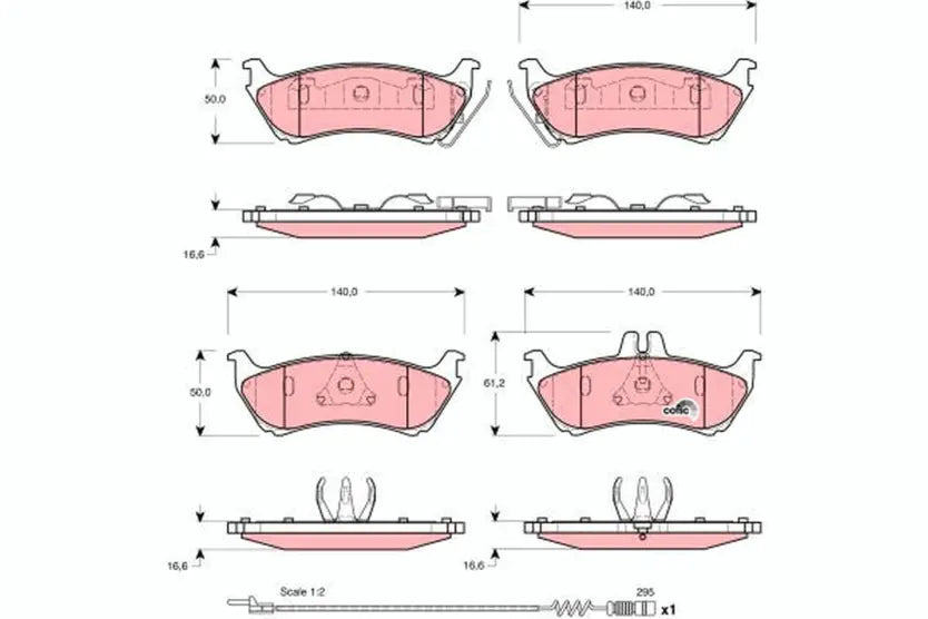 Brake Pad Set, Disc Brake GDB1456 - TRW