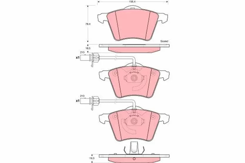 Brake Pad Set, Disc Brake GDB1459 - TRW