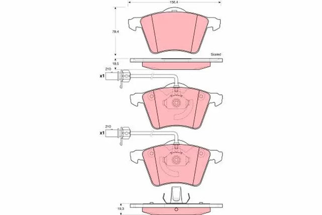 Brake Pad Set, Disc Brake GDB1459 - TRW