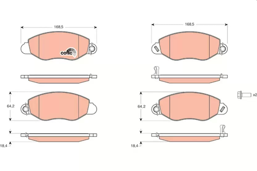 Brake Pad Set, Disc Brake GDB1461 - TRW
