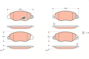 Brake Pad Set, Disc Brake GDB1461 - TRW