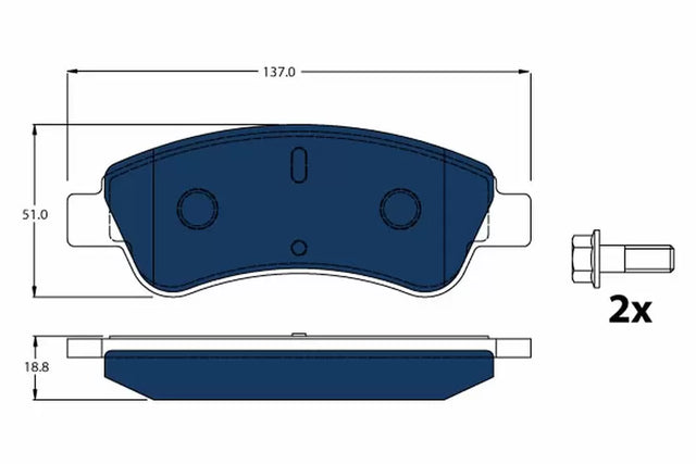 Brake Pad Set, Disc Brake GDB1463BTE - TRW