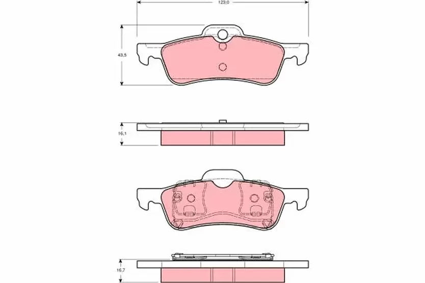 Brake Pad Set, Disc Brake GDB1477 - TRW