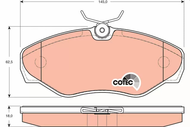 Brake Pad Set, Disc Brake GDB1478 - TRW