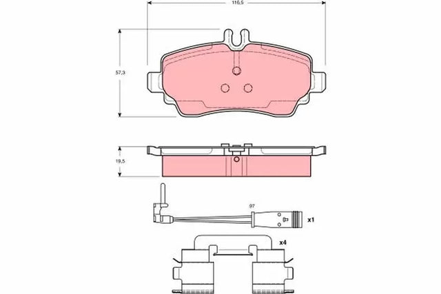 Brake Pad Set, Disc Brake GDB1480 - TRW