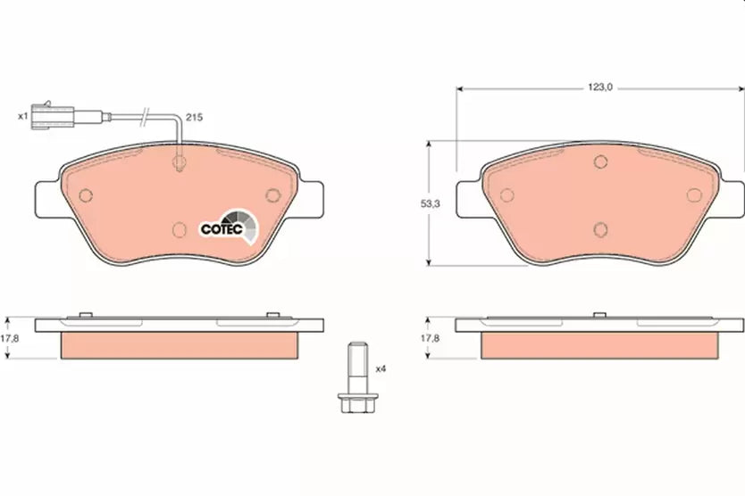 Brake Pad Set, Disc Brake GDB1482 - TRW
