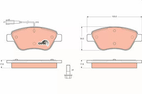 Brake Pad Set, Disc Brake GDB1482 - TRW