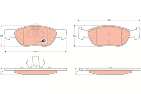 Brake Pad Set, Disc Brake GDB1487 - TRW