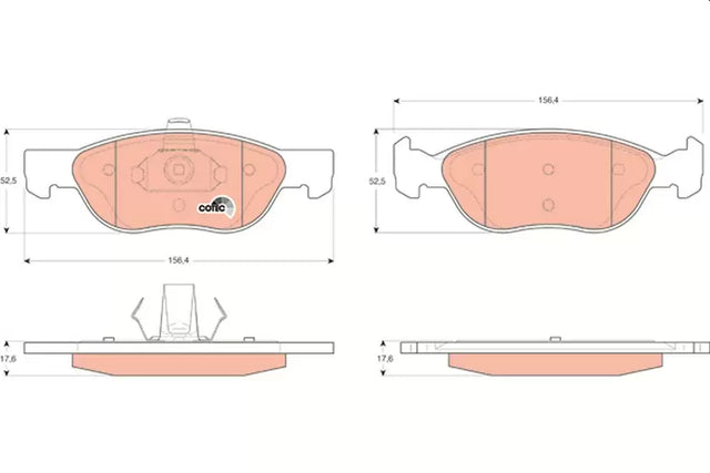 Brake Pad Set, Disc Brake GDB1487 - TRW
