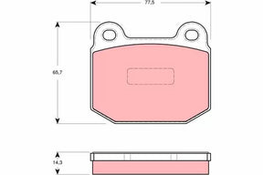 Brake Pad Set, Disc Brake GDB1493 - TRW