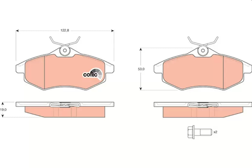 Brake Pad Set, Disc Brake GDB1495 - TRW