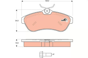 Brake Pad Set, Disc Brake GDB1496 - TRW
