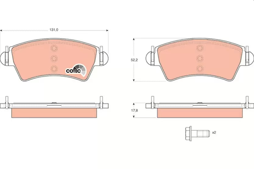 Brake Pad Set, Disc Brake GDB1501 - TRW