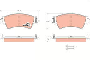 Brake Pad Set, Disc Brake GDB1501 - TRW