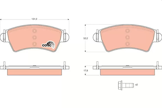 Brake Pad Set, Disc Brake GDB1501 - TRW