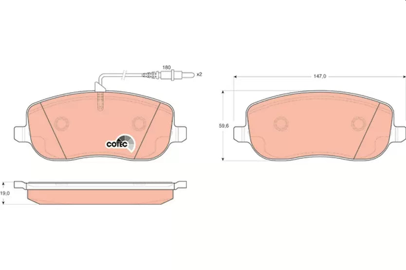 Brake Pad Set, Disc Brake GDB1503 - TRW