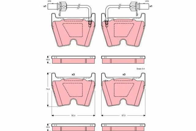 Brake Pad Set, Disc Brake GDB1507 - TRW