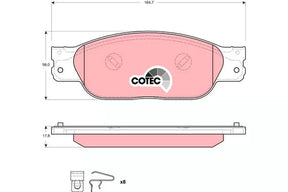 Brake Pad Set, Disc Brake GDB1510 - TRW